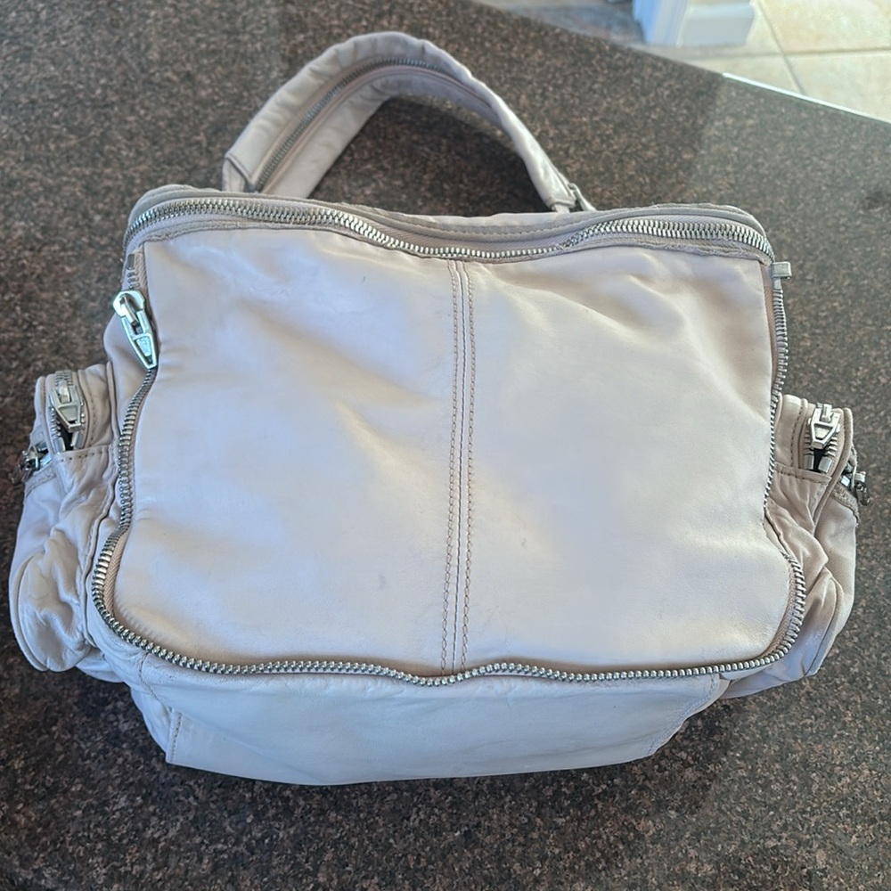 ALEXANDER WANG JANE PINK SILVER LEATHER BAG - Picture 14 of 16